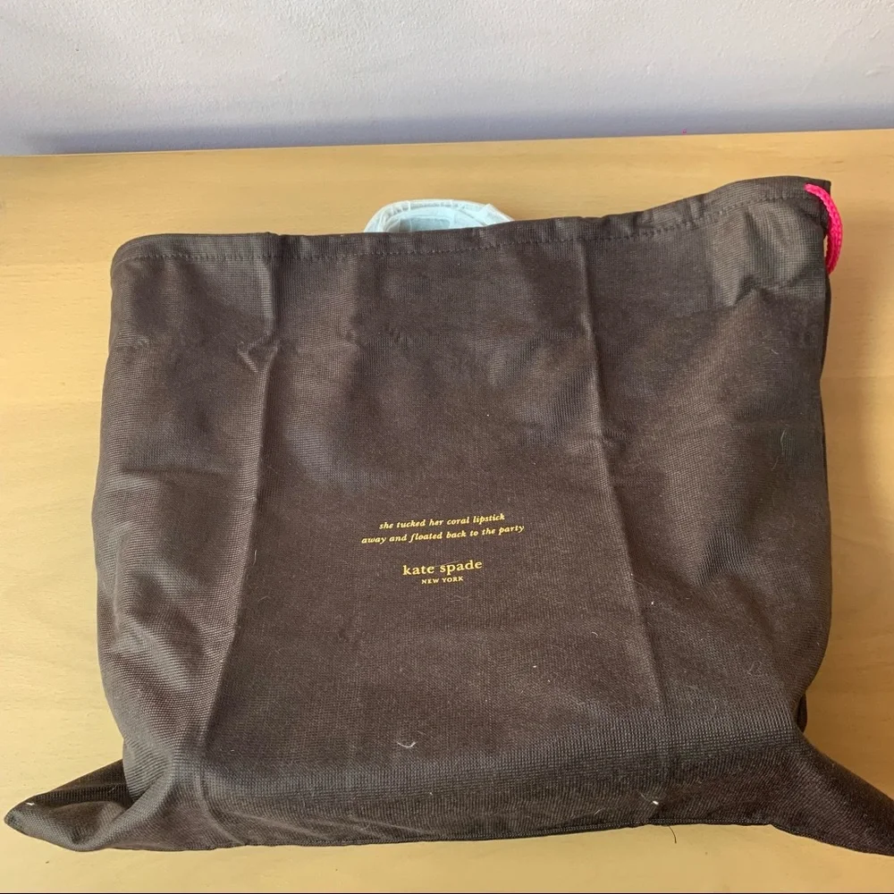 Brand New Kate Spade Beige and White Genuine Leather Shoulder Bag